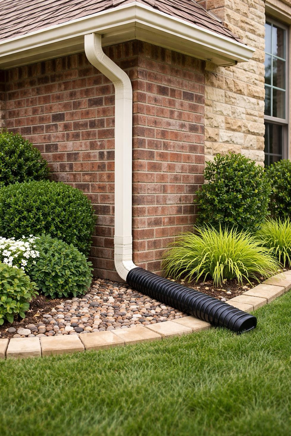Gutter downspout installation